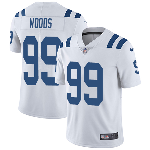 Indianapolis Colts 99 Limited Al Woods White Nike NFL Road Men Vapor Untouchable jerseys